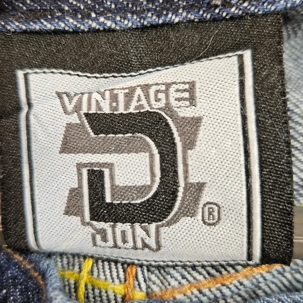 Vintage Don Baggy Jeans‎ Mens 34x32 Dark Wash Wide Leg Y2K Streetwear Distressed